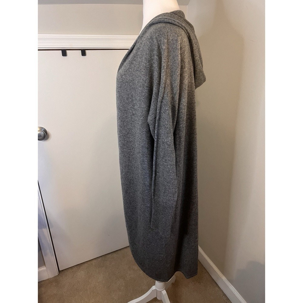 Eileen Fisher Luxury Cashmere Duster Cardigan | Grey | Open Front | Size M - Picture 5 of 10